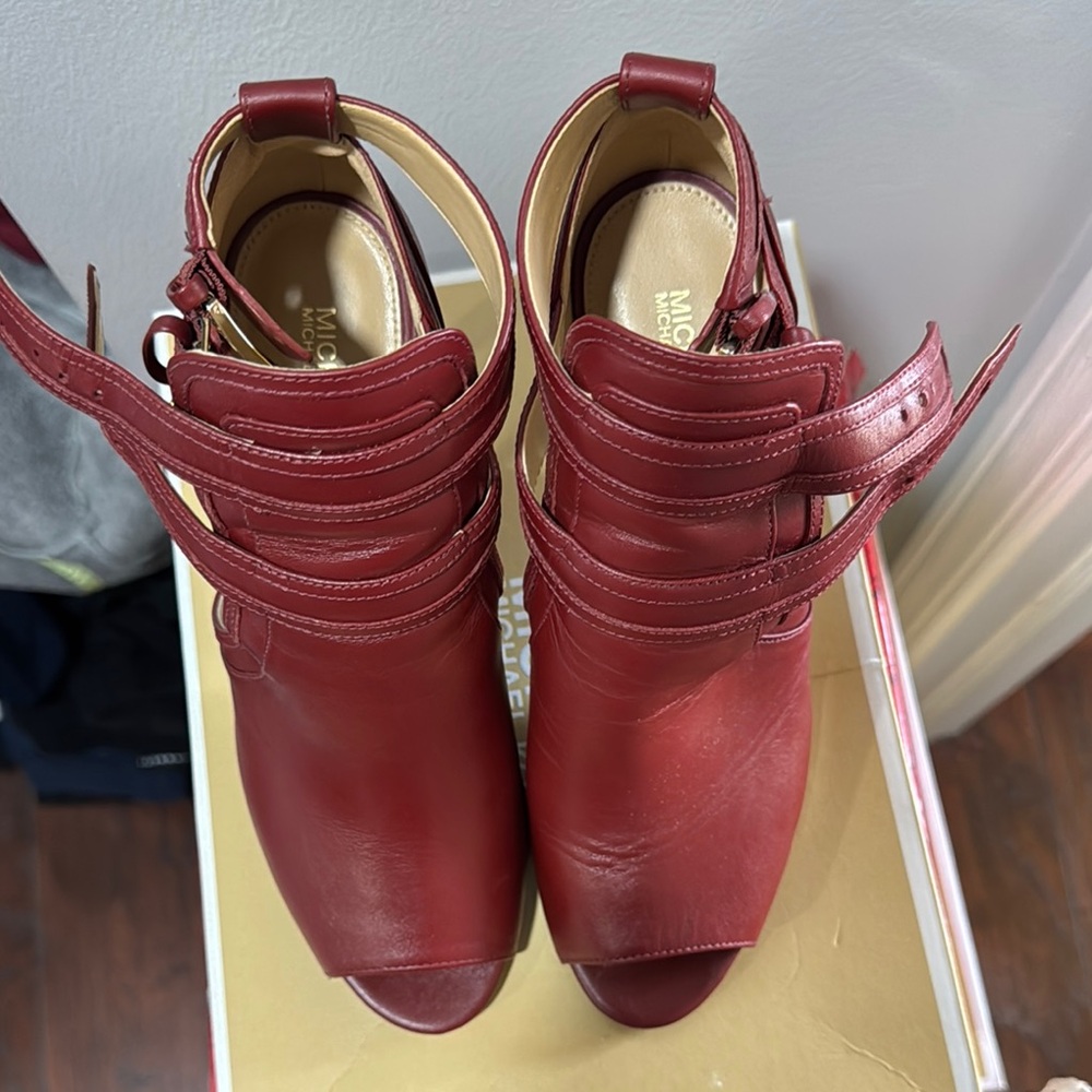 Michael Kors Women's Red Leather Heels